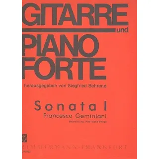 Geminiani, Francesco: Sonate C-Dur Nr.1 für Gitarre und Klavier