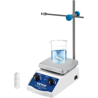 VEVOR SH-2 Magnetrührer mit Heizplatte 180W Magnetic Stirrer Hot Plate 120 * 120mm Magnetic Stirrer Mixer 1L