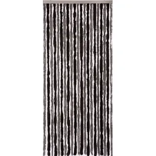 Türvorhang Flauschi Schwarz-Grau 90 cm x 200 cm
