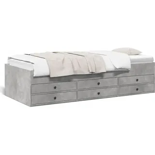 vidaXL Tagesbett mit Schubladen ohne Matratze Betongrau 90x200 cm - Grau