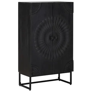 vidaXL Highboard Schwarz 55 x 30 x 95 cm - Schwarz