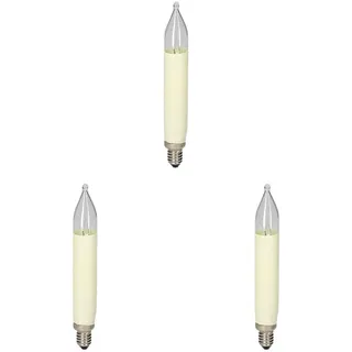Eltric EGB Schaftkerzen 8-55V/0,2W E10 Weihnachtskerzen Set - perfekt als Weihnachtsbaumkerzen, Schwibbogen Beleuchtung und Weihnachtsdeko Kerzen, 3er Blister (Packung mit 3)