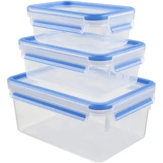 Emsa Frischhaltedose Clip & Close blau 0,55 l 3-teiliges Set