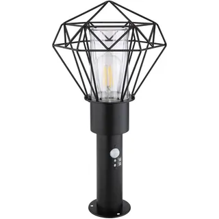 GLOBO Wegeleuchte, Klar, schwarz - LBH 22.50x25.50x50 cm