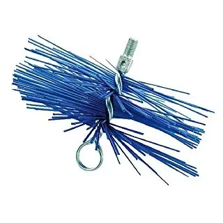 Bürste für Kamine aus Nylon. Ideal für die Reinigung von Kamin aus Edelstahl. Anschluss männlich 12 MA.