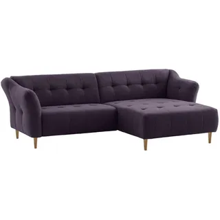 Livetastic Eckschlafsofa , Lila , Textil , Buche , vollmassiv , 254x160 cm , Made in Eu , Fußauswahl, Stoffauswahl, seitenverkehrt erhältlich, Hocker erhältlich, in den Filialen seitenverkehrt erhältlich, Armteil links, Armteil rechts , Wohnzimmer, Sofas & Couches, Schlafsofas, Sonstige Schlafsofas