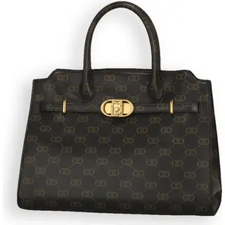 Liu Jo Nadie Boston Bag Damenhandtasche – Schwarz/Braun – Einheitsgröße - Braun, Gold