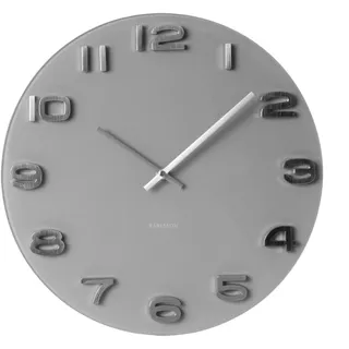 Karlsson – Wanduhr Vintage rund – Grau - Grau