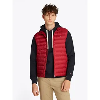 Tommy Hilfiger Steppweste »PACKABLE RECYCLED VEST« mit Logostickerei, rot