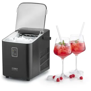 CASO Design CASO IceChef Compact Eiswürfelmaschine, Eiswürfel in 6 Minuten, 12 kg Eiswürfel in 24h, selbstreinigend, 2 Eiswürfelgrößen, Tragegriff, leise, Kompressortechnik