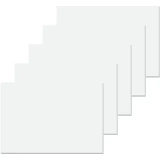 SIGEL SY510 5er Pack weiße Papier-Schreibtischunterlage, Malblock blanko, ca. DIN A2 - extra groß 59,5 x 41 cm, 50 Blatt, 80 g