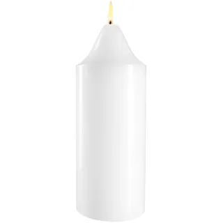 Altarkerze , Weiß , Paraffin , zylindrisch , 25 cm , durchgefärbt , Dekoration, Weihnachtsdekoration, Winterdeko