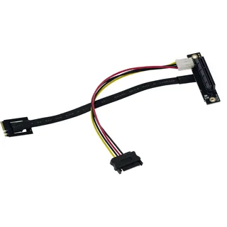 KALEA-INFORMATIQUE Riser-Adapter PCIe Gen 3.0 4X zu M2 E A Key-Anschluss. Länge des Tischtuchs 20cm.
