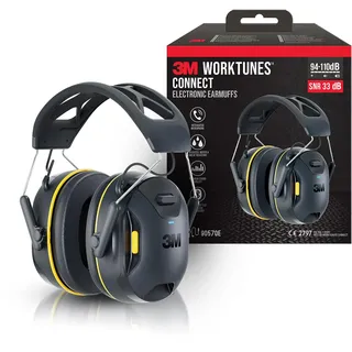 3M WorkTunes kabelloser Kapselgehörschutz mit Bluetooth-Technologie 90570E-1