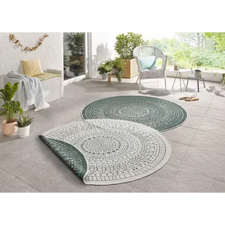 HANSE HOME Porto Wendeteppich Ø 200 cm Grün/Creme