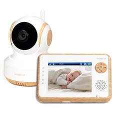 Availand Follow Baby Babyphone, motorisierte Kamera, schwenkbar, 8,9 cm (3,5 Zoll) LCD-Display, Interner Akku, Auto-Scan-Funktion, Nachtsicht
