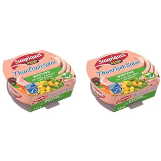 Saupiquet Rio Mare Thunfisch-Salat Western, MSC zertifiziert, Fix und fertig zubereitet, Ideal für unterwegs, 160g (Packung mit 2)