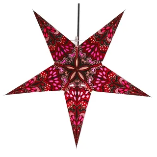 Faltbarer Advents Papierstern, 60 cm, hochwertig, Nestor rot/lila