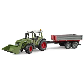 Bruder 02182 - Fendt Vario 211 mit Frontlader und Bordwandanhänger grün 1:16
