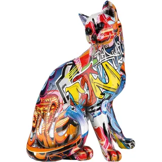 Casablanca modernes Design Casablanca - Figuren Deko Katze - Pop Art - Katzen Geschenke - Skulptur - Höhe 29 cm - Breite 21 cm