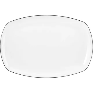 SELTMANN WEIDEN Lido Black Line Platte, Rechteckig, 35cm x 24cm, Schwarz