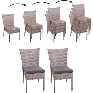MCW Gartenstuhl-Set 52 x 58 x 90 cm grau 2 St.