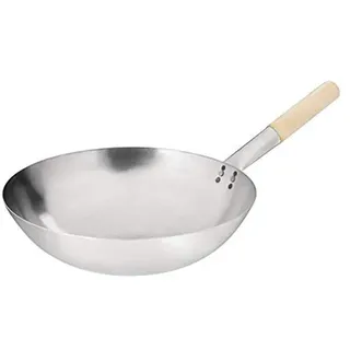 Vogue Stahl Wok runder Boden 35,5cm