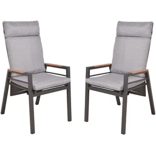 Garden Pleasure MATERA Hochlehner 56,5 x 65 x 110 cm braun 2 St.