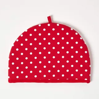 Homescapes Tea Cosy, – Stoff-Teewärmer ‚Polka Dots‘