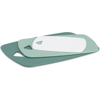 Zeller PRESENT Set, aus Kunststoff, 3-tlg.", grün, mint, weiß, B:25cm H:5,5cm L:35cm, Kunststoff, Schneidebretter- Schneidebrett, hygienisch, kratzfest, flexibel