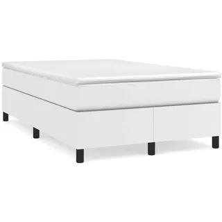vidaXL Boxspringbettgestell Weiß 120x200 cm Kunstleder - Weiß