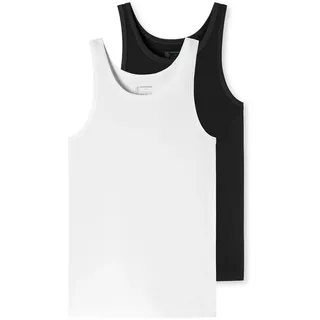 Schiesser Herren 2 Pack Unterhemd ohne Arm - 95/5 Organic