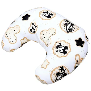 TupTam Baby Stillkissen Klein mit Baumwoll-Bezug, Farbe: Micky Maus/Noten/Weiß/Beige