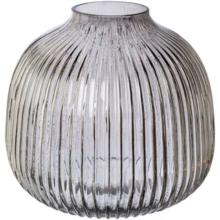 Creativ home Kugelvase »MONTE« Vase aus Glas, mit Schliffstruktur, Höhe ca. 18 cm, grau