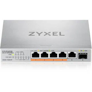 ZyXEL XMG-105HP Desktop 2.5G Switch 5x RJ-45, 1x SFP+, 70W PoE++ (XMG-105HP-EU0101F)