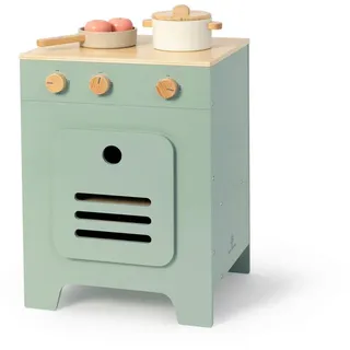Musterkind Kinderküche , Naturfarben, Salbeigrün , Holz, Holzwerkstoff , 31.5x48x35 cm , FSC 100%, CE, EN 71 , Spielzeug, Holzspielzeug