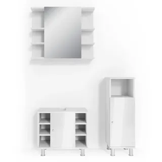 Vicco Fynn 3-tlg. Weiß Hochglanz