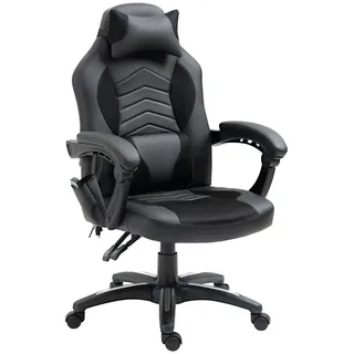 Homcom Bürostuhl Massagesessel Kunstleder Schwarz