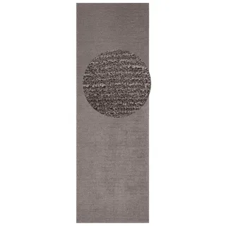 Teppich Supersoft Kurzflor Wohnzimmer-Teppich Modern Flauschig Weich Einfarbig für Wohnzimmer Küche Flur oder Schlafzimmer Dunkelgrau 80x250 cm