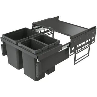 Cox® Base 360 K/600-3, Abfallsammelsystem, ohne Biodeckel, anthrazit, H 360 mm - Grau