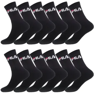 FILA Herren Fila/Am/Tnx12 Sportsocken, Schwarz (Noir N - Nr), 39-42 EU