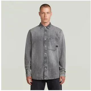 G-Star für Herren. D27083-E091-H483 Regular Shirt 1 Pocket grau (XXL), Lässig, Baumwolle, Langarm