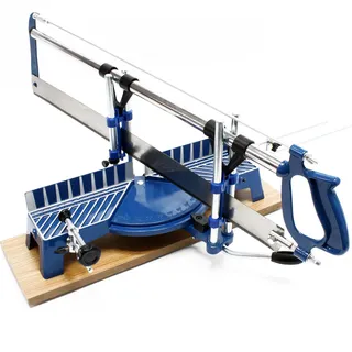 Wiltec Gehrungssäge 600 mm, -45° bis +45°, Schnittbreite 110 mm/160 mm, Schnitthöhe 120 mm, Handsäge für die Holzbearbeitung, Kappsäge Winkelsäge