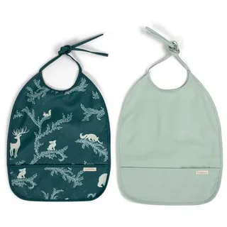 Filibabba Bib with ties 2-pack - Night