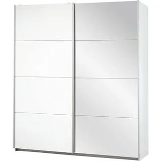 Rauch Möbel Caracas, Schwebetürenschrank, Farbe Weiß, Breite 226 cm | Kleiderschrank mit Schwebetüren, Schiebetüren, 1-türig, mit Spiegel, für Schlafzimmer, Kinderzimmer, Wohnzimmer, Garderobe