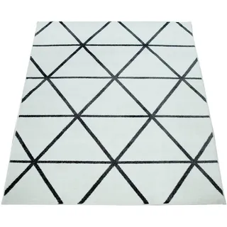 Paco Home Kurzflorteppich 70/250 cm Stella 401 , Weiß , Textil , Rechteckig , 70x250 cm , strapazierfähig, für Fußbodenheizung geeignet , Teppiche und Böden, Teppiche