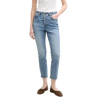 Tom Tailor Denim Damen 1045650 Jeans Lotte Slim Straight Fit, 10119 - Used Mid Stone Blue Denim, 29 EU