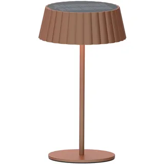 BOLD Solar-Tischleuchte IP44, 2W/180lm 2700K Rostrot - Solarlampen Für Außen, Led Lampe, Tischlampe Kabellos, Warmweiß CRI 95, LED Touch-Schalter & Dimmer, Solar & USB-C Aufladung, 6 Stunden Nutzung