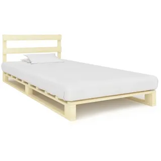 vidaXL Palettenbett Massivholz Kiefer 100×200 cm - Braun