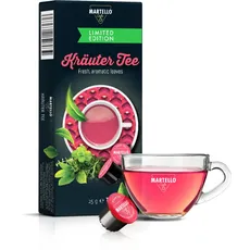 Martello Teekapseln KRÄUTERTEE - Frische, aromatische Blätter - 200 Kapseln (20 x 10), Für MARTELLO-Kapselmaschinen